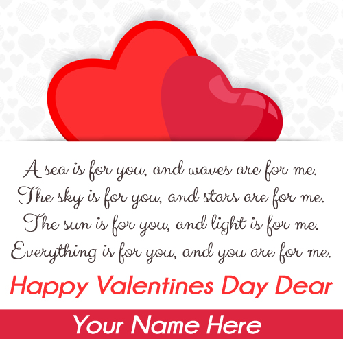 Valentine Day Quote Greeting For Whatsapp DP With Name