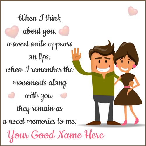 Vintage Smiling Couple Romantic Quote Pics With Name