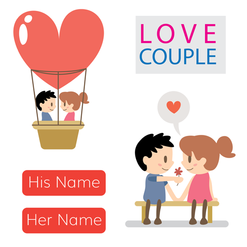 Cute Romantic Couple Propose Greeting Card With Name