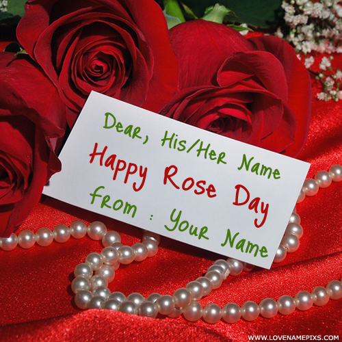 Happy Rose Day Wishes Romantic Love Note With Name