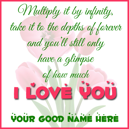 Cute I Love You Quote Whatsapp Greeting With Lover Name