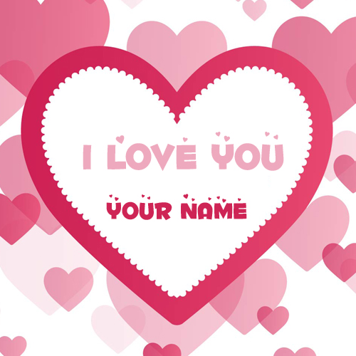 I Love You Propose Heart Greeting Card With Your Name