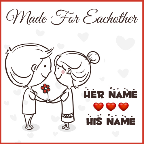 Young Couple in Romantic Moments Greeting With Name