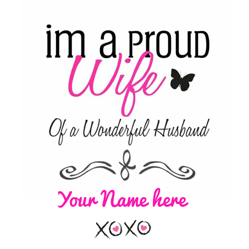 Cute Husband and Wife Romantic Greeting With Your Name
