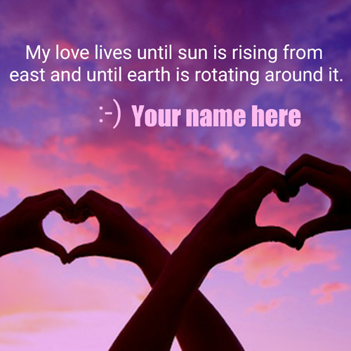 Write Name on Awesome Love Quotes With Heart Greeting