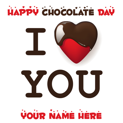 Happy Chocolate Day Wishes Love You Greeting With Name