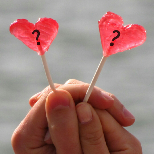 Print Love Couple Name Alphabet on Heart Candy Sticks