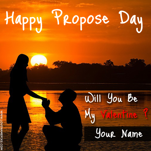 Happy Propose Day Romantic Greeting Card With Name